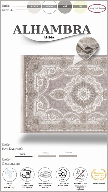 Klasik Kaliteli Salon Halısı ALHAMBRA AH14A