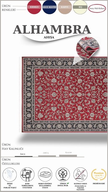 Klasik Kaliteli Salon Halısı ALHAMBRA AH15A