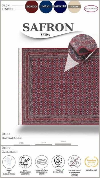Klasik Kaliteli Salon Halısı SAFRON SF30A