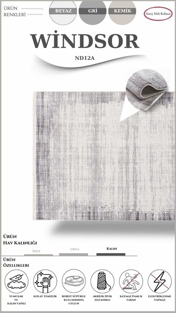 Klasik Salon Halısı Kalın ve Yumuşak WİNDSOR ND12A