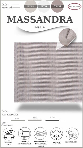 Modern Kilim Pati Dostu Pamuk İplikli MASSANDRA MS01B