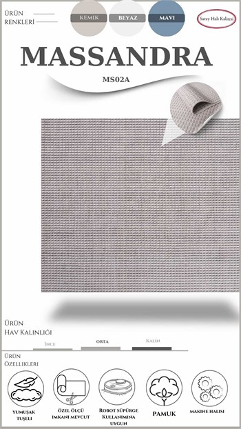 Modern Kilim Pati Dostu Pamuk İplikli MASSANDRA MS02A