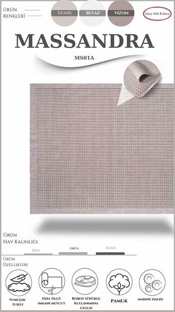 Modern Kilim Pati Dostu Pamuk İplikli MASSANDRA MS01A