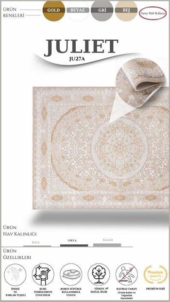 Modern Klasik Kaliteli Salon Halısı JULIET JU27A