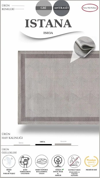 Modern, Yüksek Kaliteli Salon Halısı ISTANA IS03A