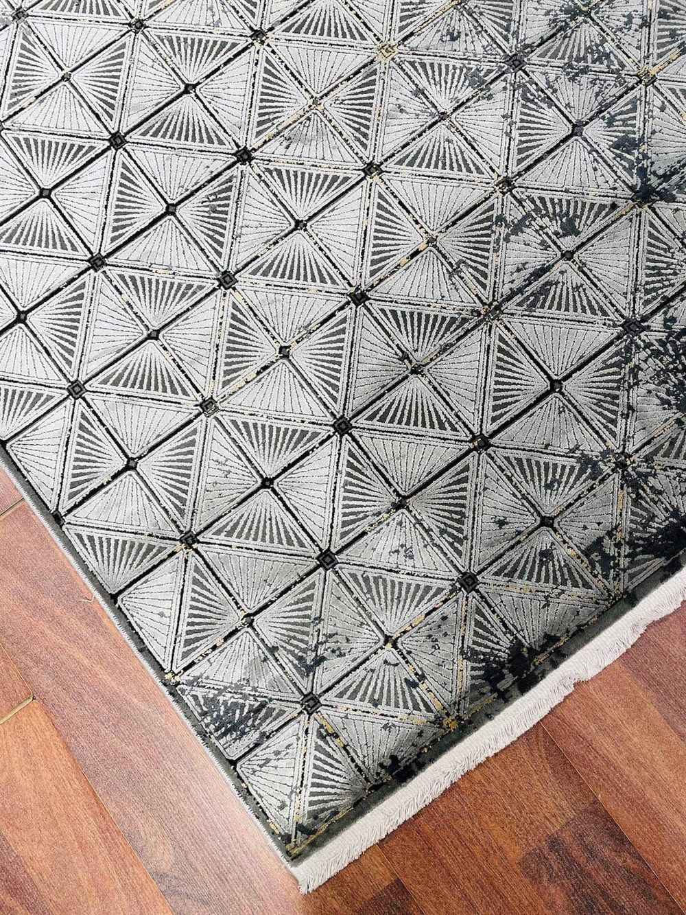 WOOLKNOT HALI BLACK M244I SİYAH GRİ