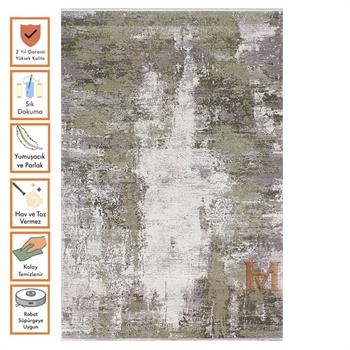 WOOLKNOT HALI CRAFT 1004H KREM YEŞİL