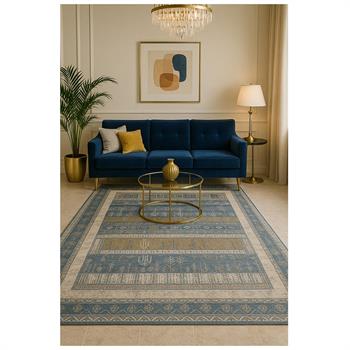 WOOLKNOT HALI CRAFT M366B KOYU GRİ MAVİ