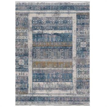 WOOLKNOT HALI CRAFT M366B KOYU GRİ MAVİ