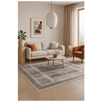 WOOLKNOT HALI CRAFT M366B KOYU GRİ MAVİ