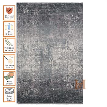 WOOLKNOT HALI CRAFT M472A KREM KOYU GRİ