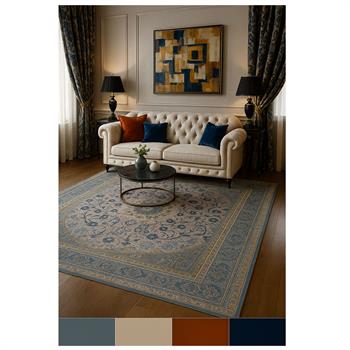 WOOLKNOT HALI CRAFT M642A GRİ MAVİ