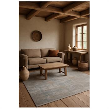 WOOLKNOT HALI CRAFT MT073 KOYU GRİ MAVİ