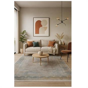 WOOLKNOT HALI CRAFT MT100 KOYU GRİ MAVİ