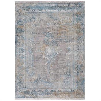 WOOLKNOT HALI CRAFT MT100 KOYU GRİ MAVİ