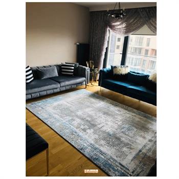 WOOLKNOT HALI CRAFT MT176 KREM MAVİ