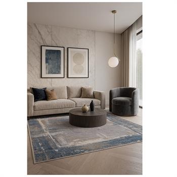 WOOLKNOT HALI CRAFT MT176 KREM MAVİ