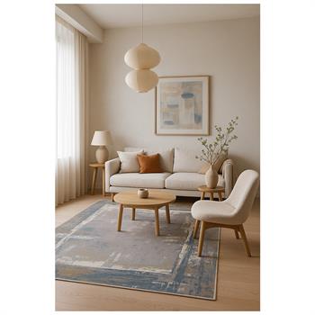 WOOLKNOT HALI CRAFT MT176 KREM MAVİ