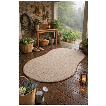 PERA LUSSO SİSAL LOOK LK001 KREM CANVAS3