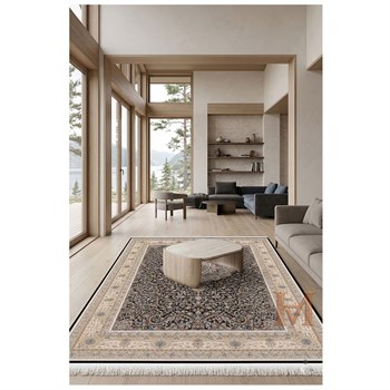 PERA LUSSO ATLAS İRAN İPEK 5348 DARK BLUE BEİGE