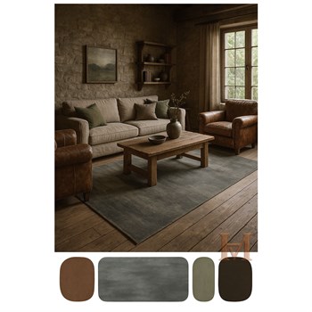 WOOLKNOT HALI FLAT FLT4004 GRİ ANTRASİT