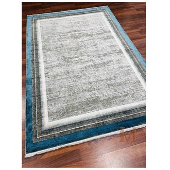 WOOLKNOT HALI FLAT M542I GRİ MAVİ