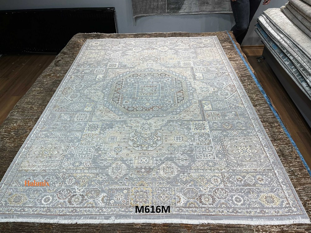 WOOLKNOT HALI HERA M616M AÇIK GRİ KREM