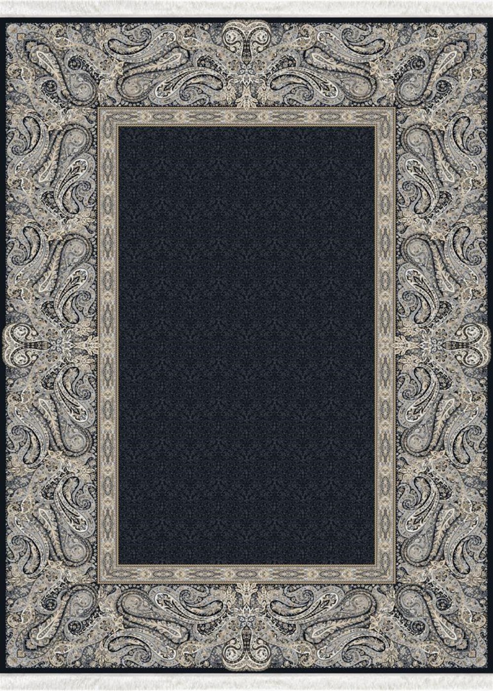 WOOLKNOT HALI İPEK 1168D SİYAH ANTRASİT