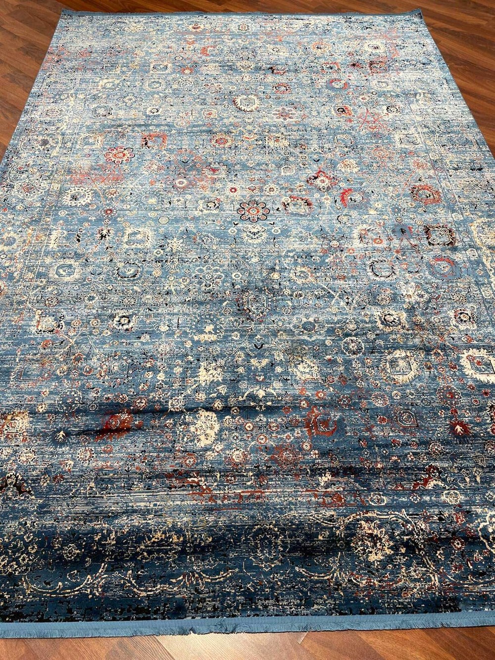 WOOLKNOT HALI MAVERY 2084E MAVİ GRİ