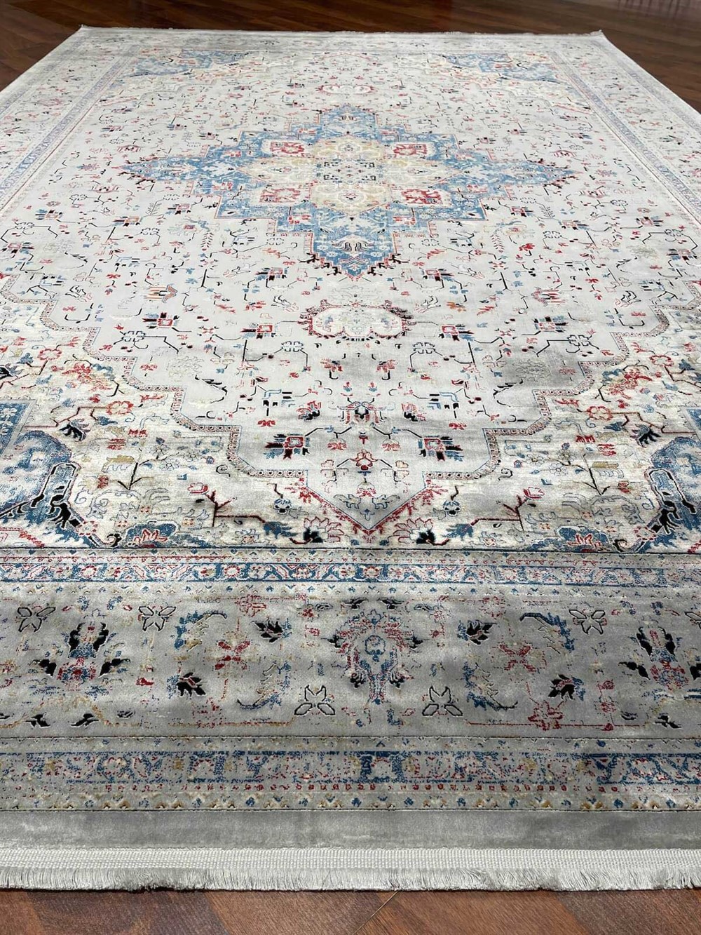 WOOLKNOT HALI MAVERY 2222C GRİ MAVİ