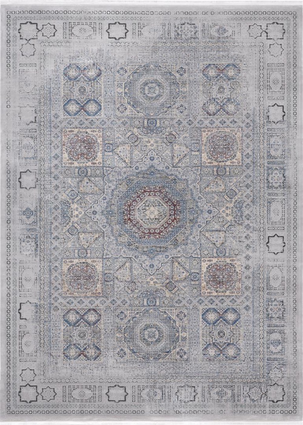 WOOLKNOT HALI MAVERY 2223C GRİ BEJ