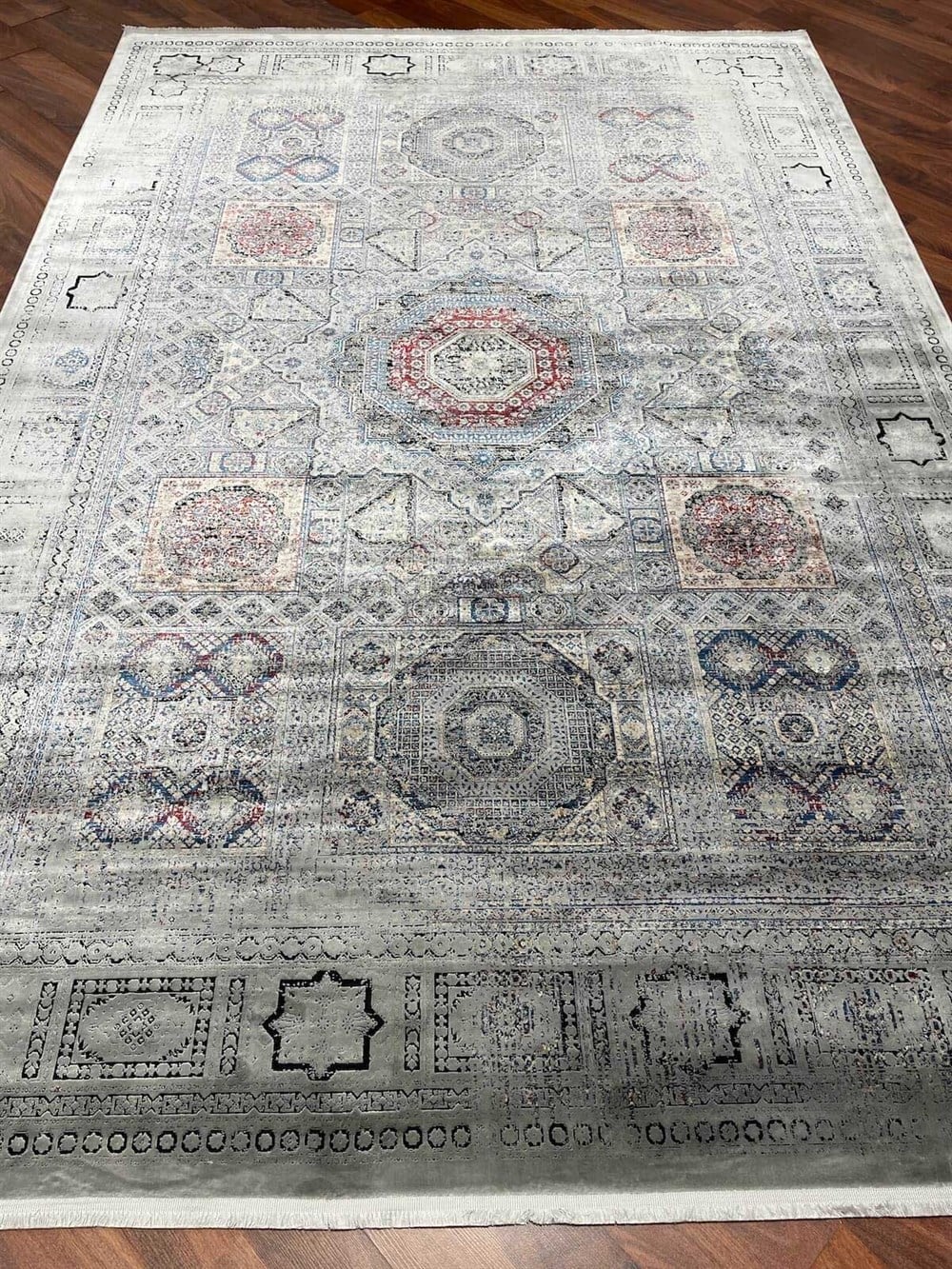 WOOLKNOT HALI MAVERY 2223C GRİ BEJ