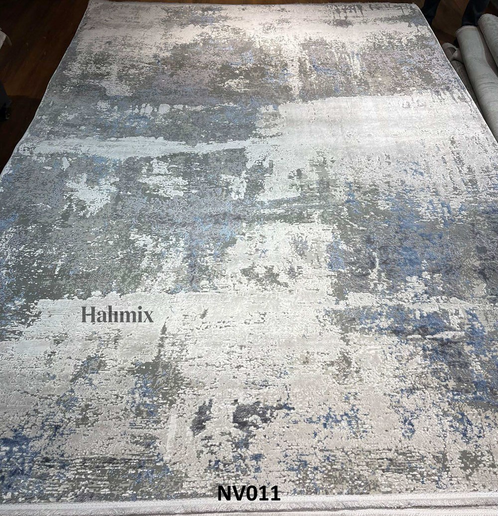 WOOLKNOT HALI NEVADA NV011 GRİ MAVİ