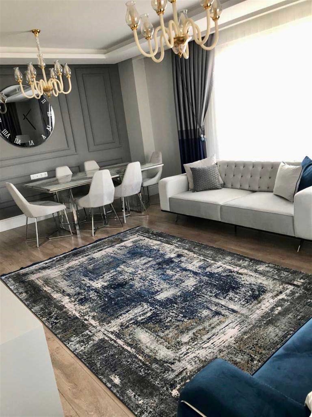 WOOLKNOT HALI OVERDYE M175Q DARK BLUE 1901 DAİRE