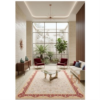 WOOLKNOT HALI ROYAL RYL29 KREM KIRMIZI