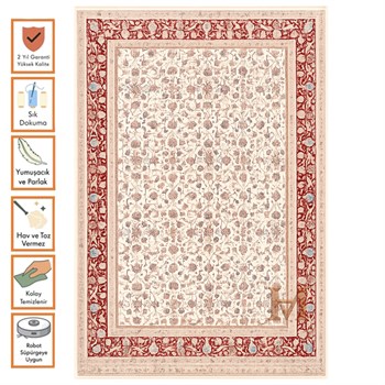 WOOLKNOT HALI ROYAL RYL18 KREM BORDO