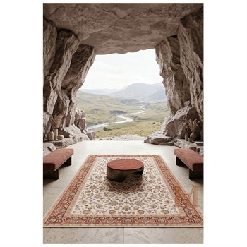 WOOLKNOT HALI ROYAL RYL29 KREM KIRMIZI