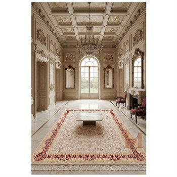 WOOLKNOT HALI ROYAL RYL29 KREM KIRMIZI