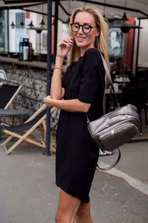 Arkası Çapraz Detaylı Mini Elbise