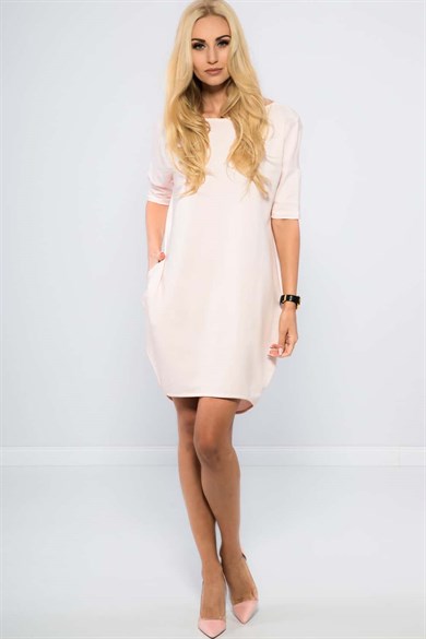 Arkası Çapraz Detaylı Mini Elbise