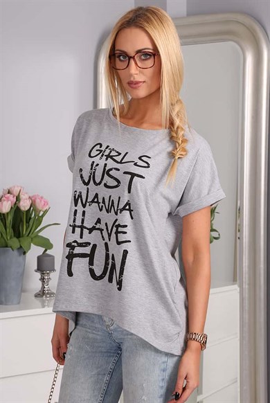 Baskılı Kadın T-Shirt