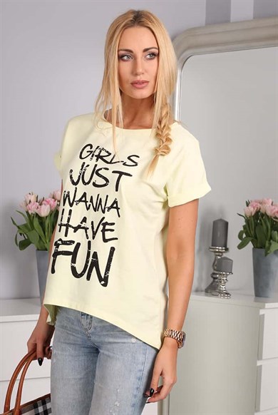 Baskılı Kadın T-Shirt