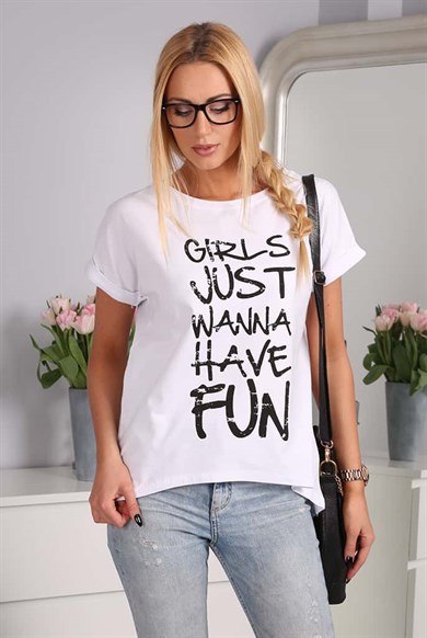 Baskılı Kadın T-Shirt