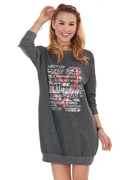 Bisiklet Yaka Baskılı Tunik