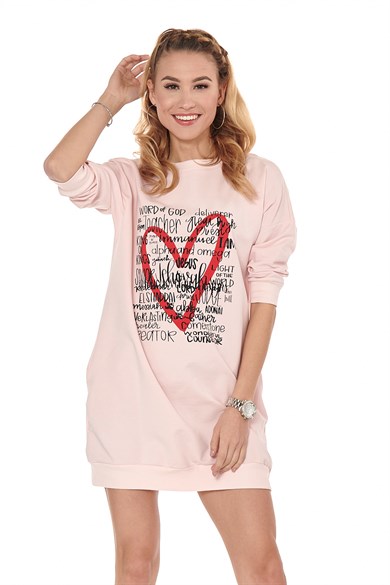 Bisiklet Yaka Baskılı Tunik