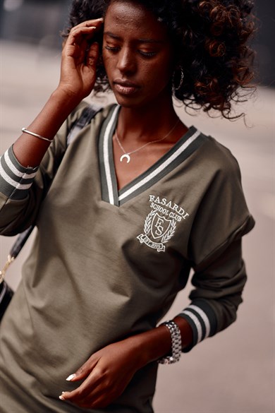 Dekoratif Şerit Detaylı Mini Elbise