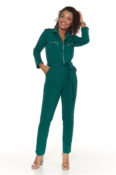 Fermuar Detaylı Tulum