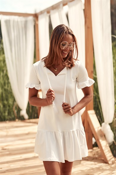 Fırfırlı Mini Elbise