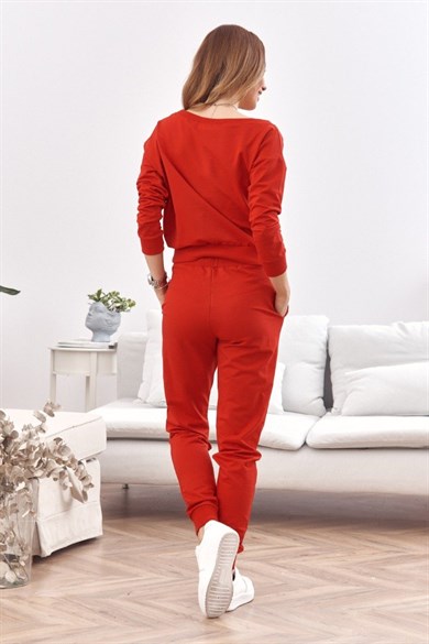 Kalp Desenli Kadın İkili Takım