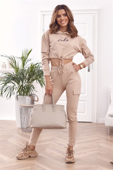 Kapüşonlu Kadın İkili Takım